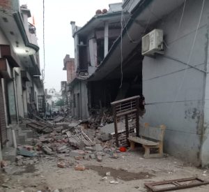 ਧਮਾਕੇ ਕਾਰਨ ਹੋਏ ਨੁਕਸਾਨ ਦਾ ਇਕ ਹੋਰ ਦ੍ਰਿਸ਼।