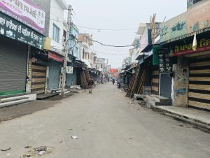 ਲਹਿਰਾਗਾਗਾ ਦੇ ਬੰਦ ਪਏ ਬਾਜ਼ਾਰ।